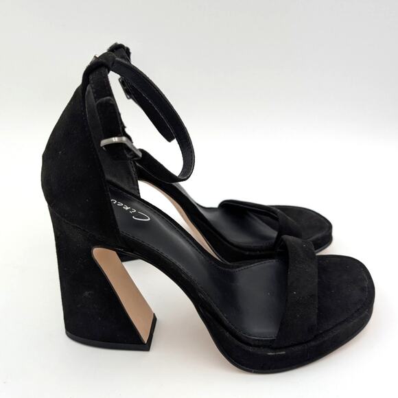 Circus NY Holmes Ankle Strap Block Heeled Sandal Women's Black Size US6 EU37 - Picture 3 of 10